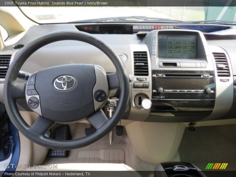 Seaside Blue Pearl / Ivory/Brown 2005 Toyota Prius Hybrid