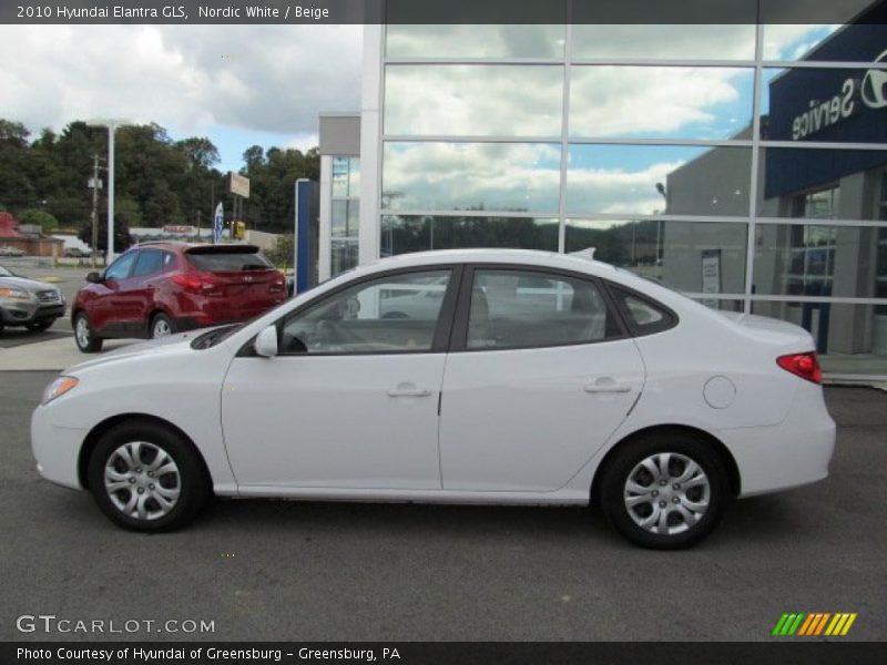Nordic White / Beige 2010 Hyundai Elantra GLS