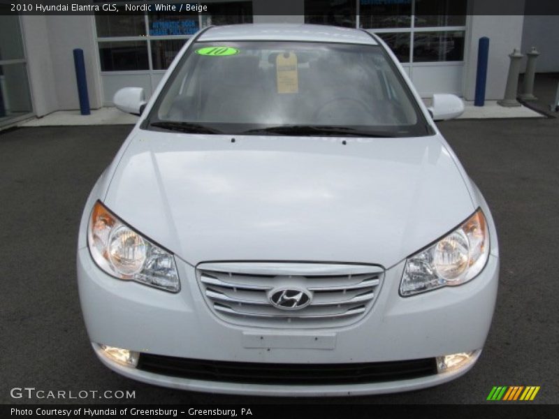 Nordic White / Beige 2010 Hyundai Elantra GLS