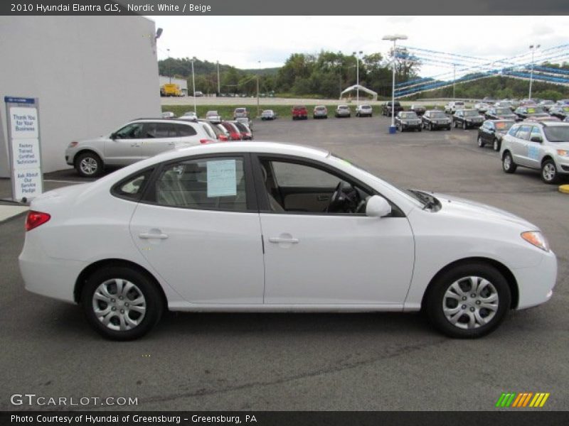 Nordic White / Beige 2010 Hyundai Elantra GLS