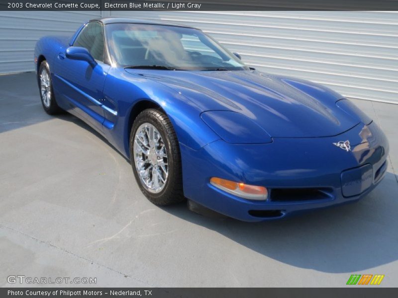 Electron Blue Metallic / Light Gray 2003 Chevrolet Corvette Coupe