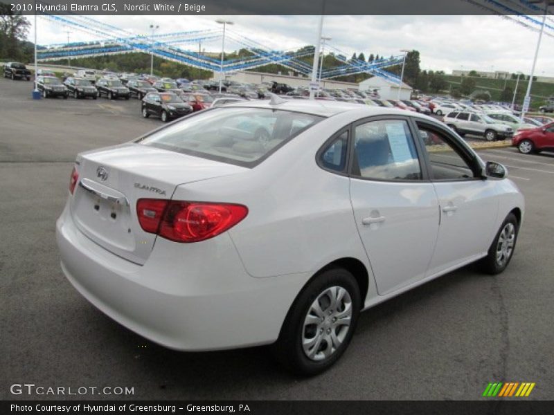 Nordic White / Beige 2010 Hyundai Elantra GLS
