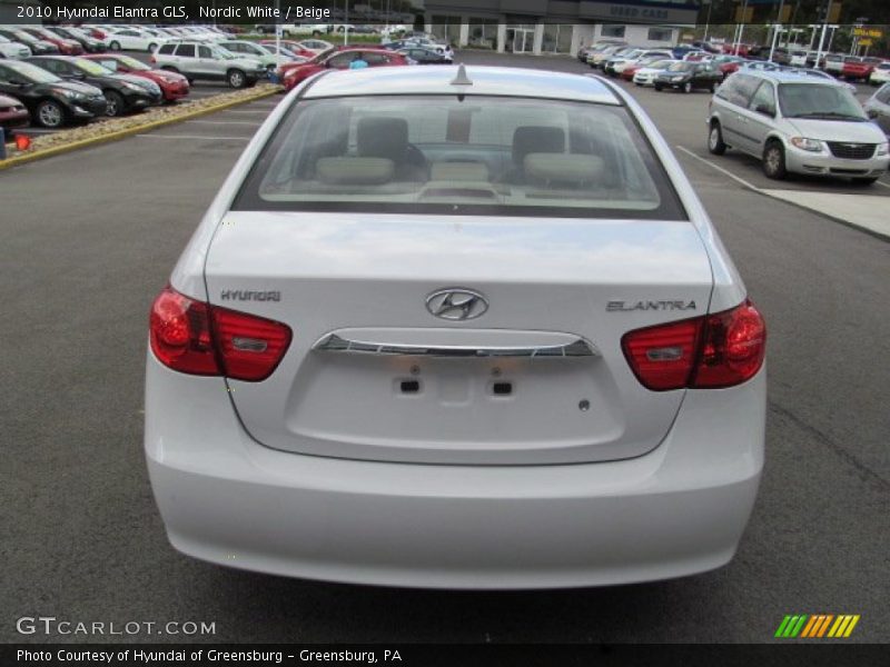 Nordic White / Beige 2010 Hyundai Elantra GLS