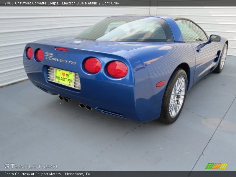 Electron Blue Metallic / Light Gray 2003 Chevrolet Corvette Coupe