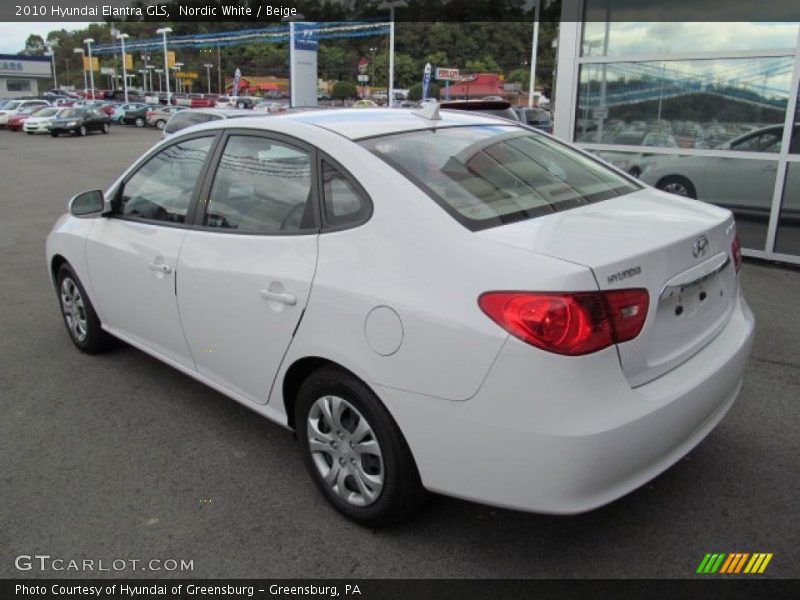 Nordic White / Beige 2010 Hyundai Elantra GLS