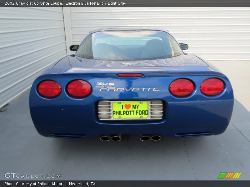 Electron Blue Metallic / Light Gray 2003 Chevrolet Corvette Coupe