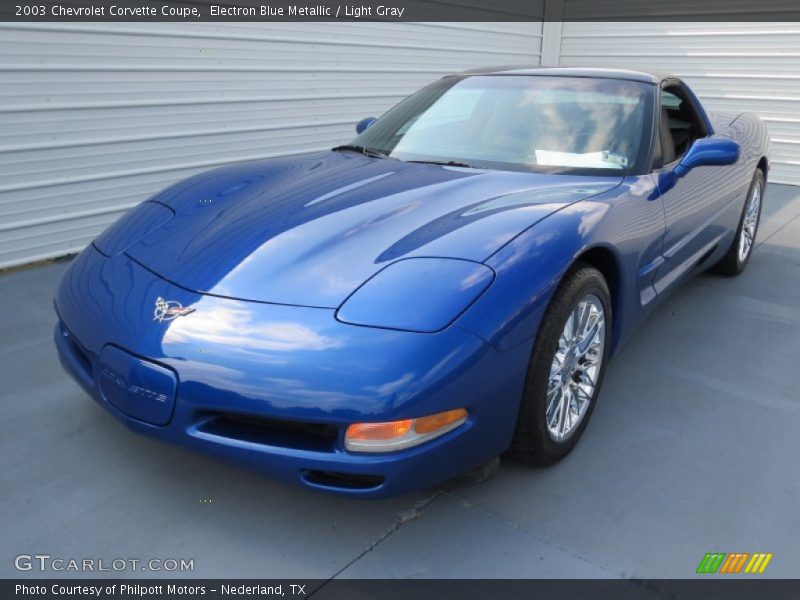Electron Blue Metallic / Light Gray 2003 Chevrolet Corvette Coupe