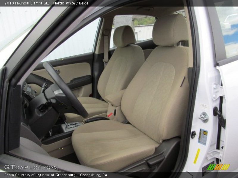 Nordic White / Beige 2010 Hyundai Elantra GLS