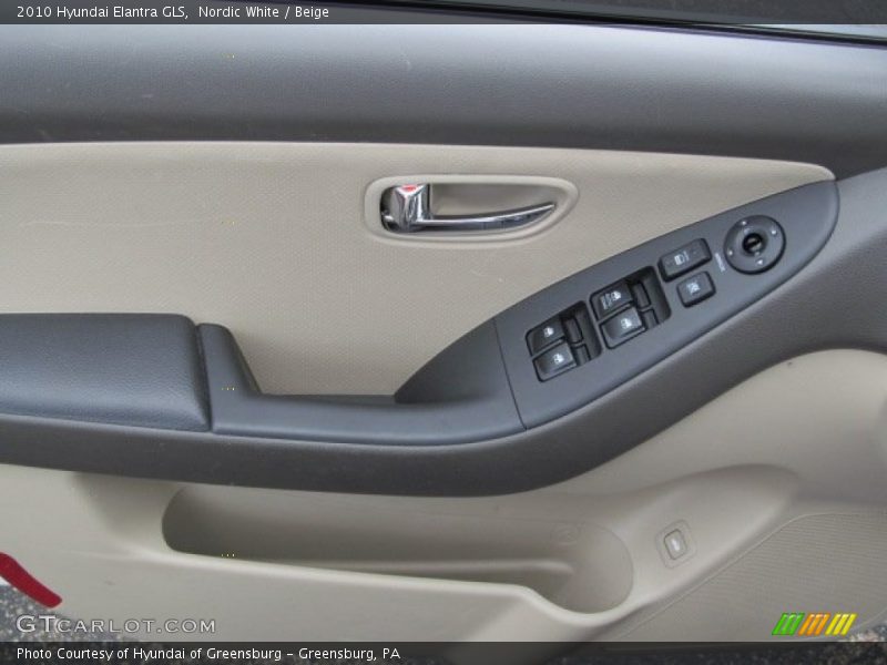 Nordic White / Beige 2010 Hyundai Elantra GLS
