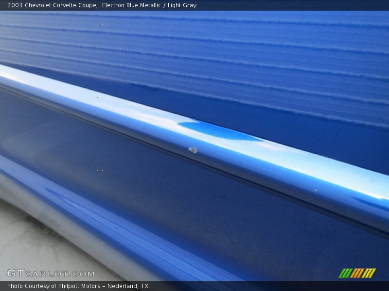 Electron Blue Metallic / Light Gray 2003 Chevrolet Corvette Coupe
