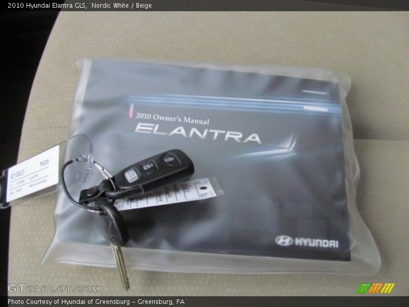 Nordic White / Beige 2010 Hyundai Elantra GLS