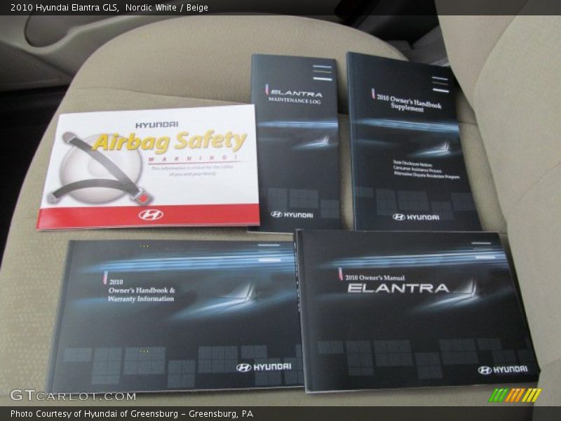Nordic White / Beige 2010 Hyundai Elantra GLS