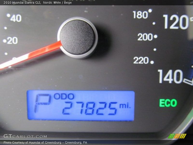 Nordic White / Beige 2010 Hyundai Elantra GLS