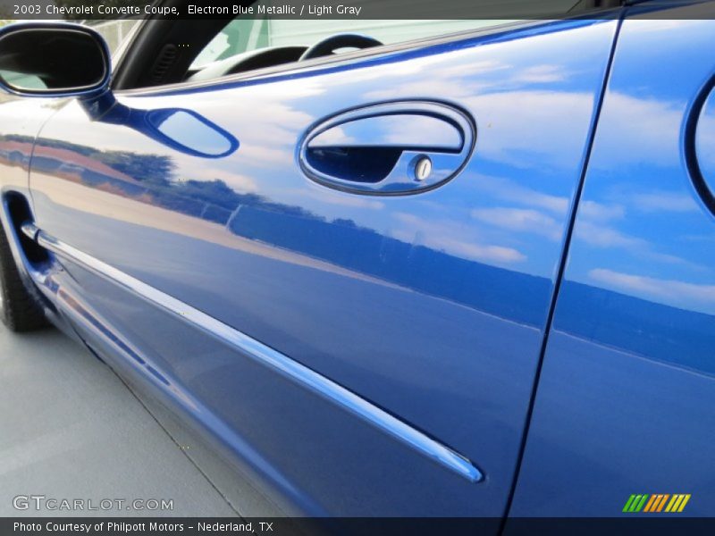 Electron Blue Metallic / Light Gray 2003 Chevrolet Corvette Coupe