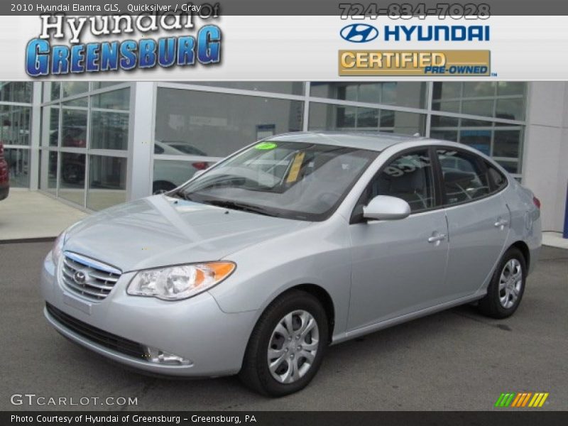 Quicksilver / Gray 2010 Hyundai Elantra GLS