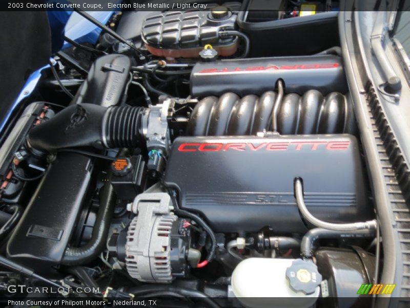 Electron Blue Metallic / Light Gray 2003 Chevrolet Corvette Coupe