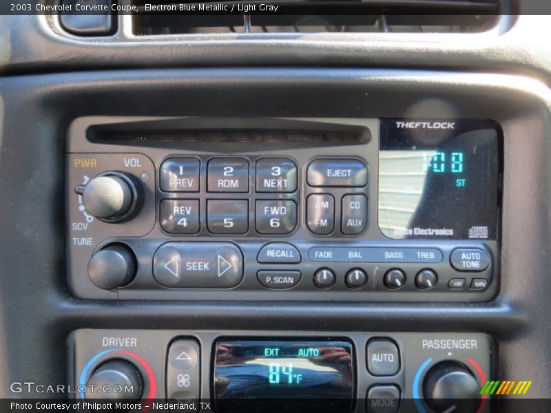 Electron Blue Metallic / Light Gray 2003 Chevrolet Corvette Coupe
