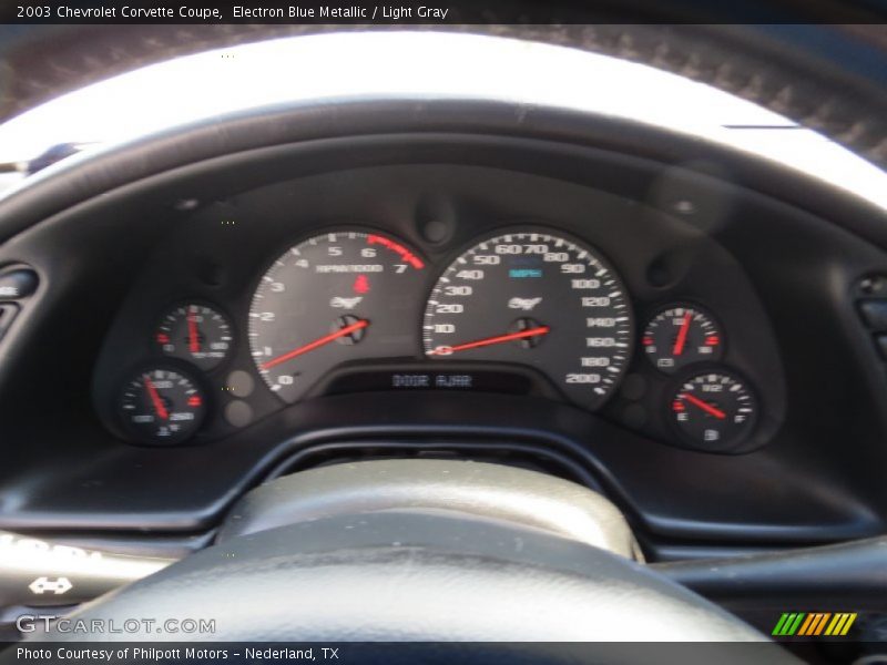 Electron Blue Metallic / Light Gray 2003 Chevrolet Corvette Coupe