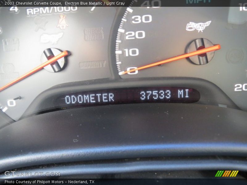 Electron Blue Metallic / Light Gray 2003 Chevrolet Corvette Coupe