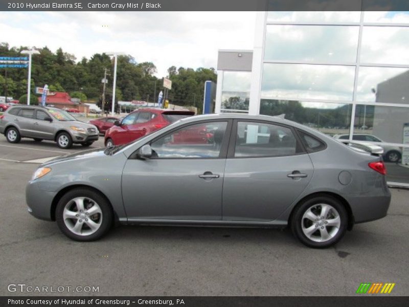 Carbon Gray Mist / Black 2010 Hyundai Elantra SE