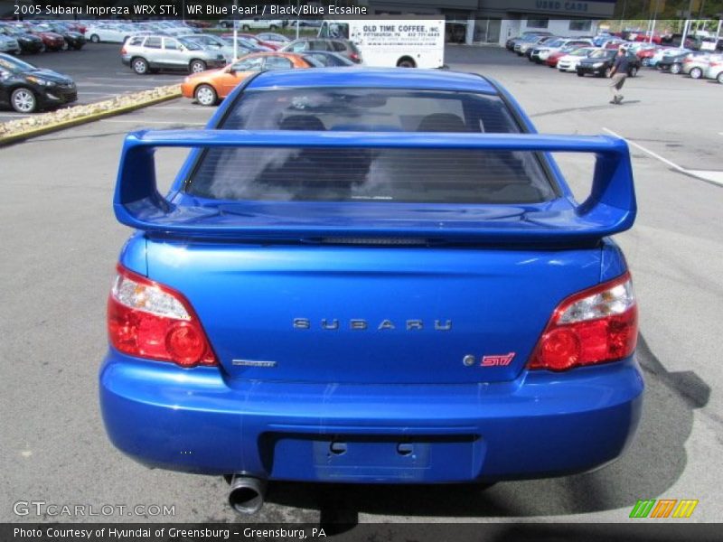 WR Blue Pearl / Black/Blue Ecsaine 2005 Subaru Impreza WRX STi
