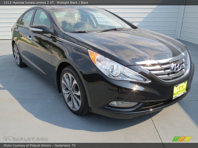 Midnight Black / Black 2013 Hyundai Sonata Limited 2.0T