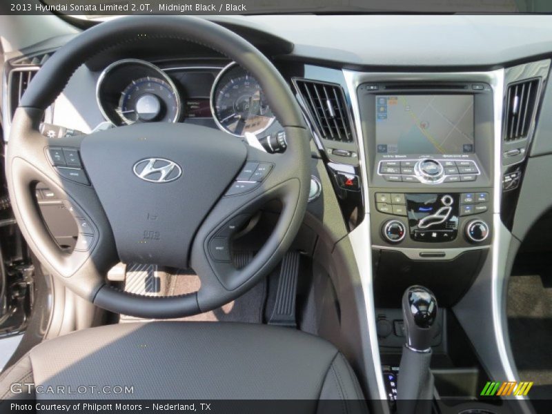 Midnight Black / Black 2013 Hyundai Sonata Limited 2.0T