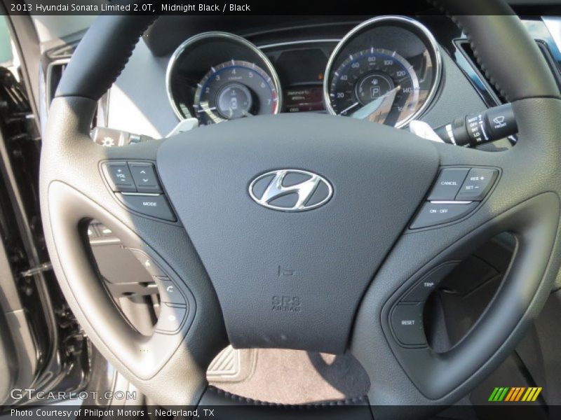 Midnight Black / Black 2013 Hyundai Sonata Limited 2.0T