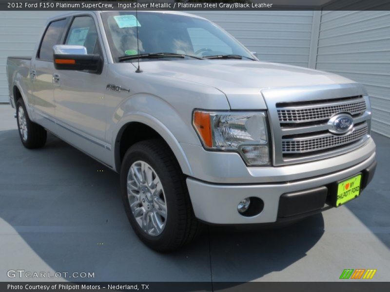 Ingot Silver Metallic / Platinum Steel Gray/Black Leather 2012 Ford F150 Platinum SuperCrew