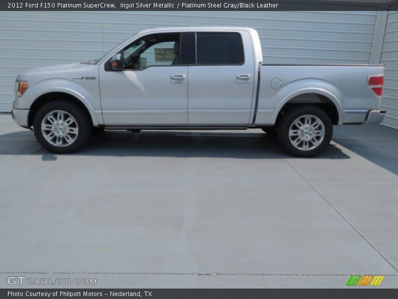 Ingot Silver Metallic / Platinum Steel Gray/Black Leather 2012 Ford F150 Platinum SuperCrew