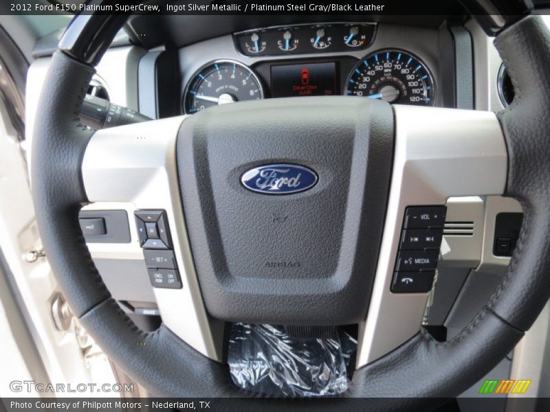 Ingot Silver Metallic / Platinum Steel Gray/Black Leather 2012 Ford F150 Platinum SuperCrew