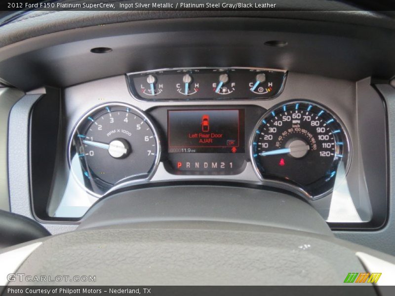 Ingot Silver Metallic / Platinum Steel Gray/Black Leather 2012 Ford F150 Platinum SuperCrew