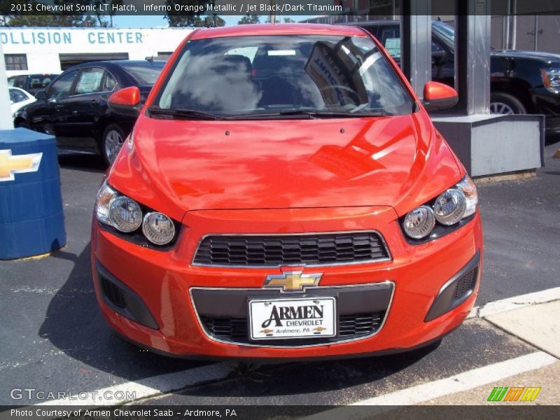 Inferno Orange Metallic / Jet Black/Dark Titanium 2013 Chevrolet Sonic LT Hatch