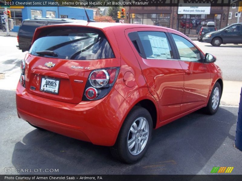 Inferno Orange Metallic / Jet Black/Dark Titanium 2013 Chevrolet Sonic LT Hatch