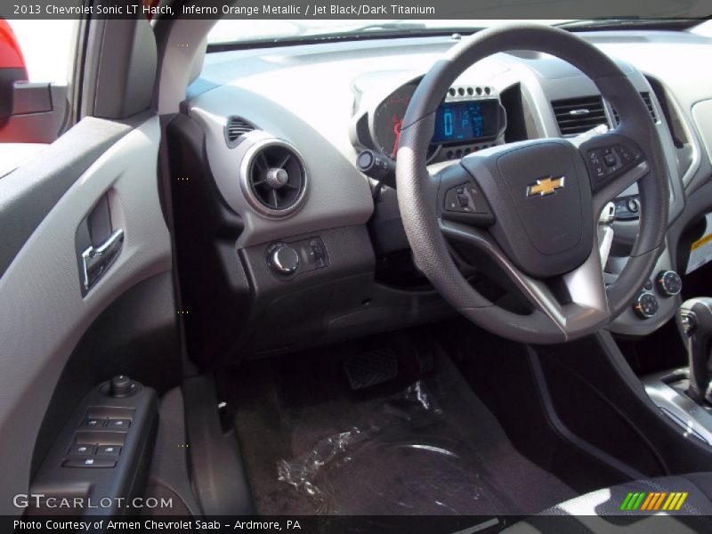 Inferno Orange Metallic / Jet Black/Dark Titanium 2013 Chevrolet Sonic LT Hatch