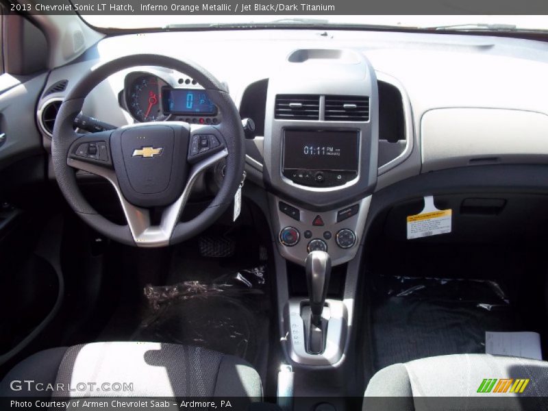 Inferno Orange Metallic / Jet Black/Dark Titanium 2013 Chevrolet Sonic LT Hatch