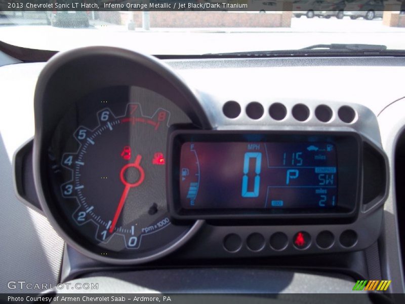 Inferno Orange Metallic / Jet Black/Dark Titanium 2013 Chevrolet Sonic LT Hatch