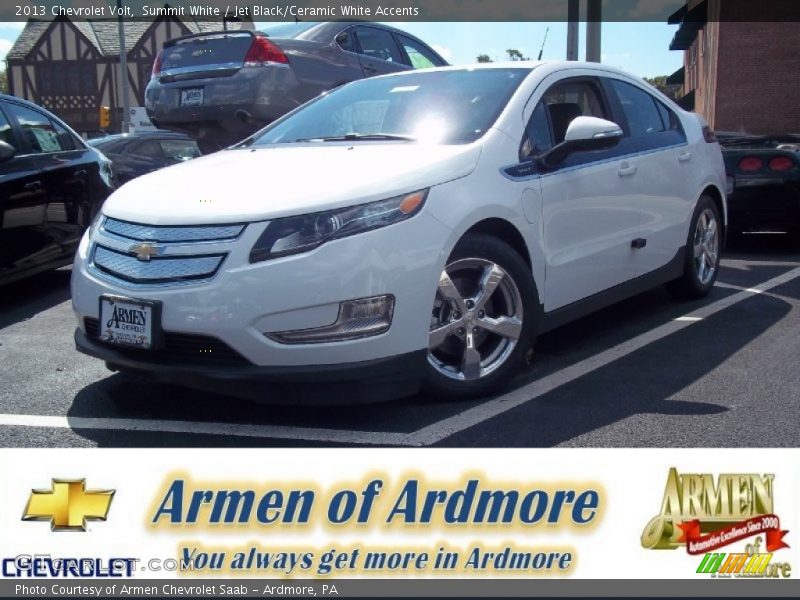 Summit White / Jet Black/Ceramic White Accents 2013 Chevrolet Volt