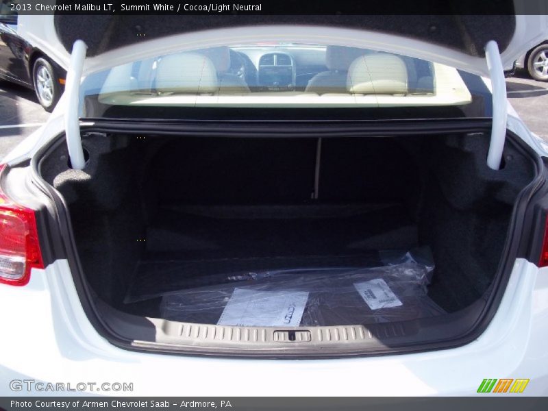 Summit White / Cocoa/Light Neutral 2013 Chevrolet Malibu LT