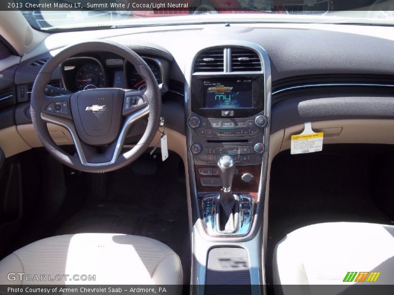 Summit White / Cocoa/Light Neutral 2013 Chevrolet Malibu LT