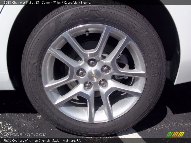 Summit White / Cocoa/Light Neutral 2013 Chevrolet Malibu LT