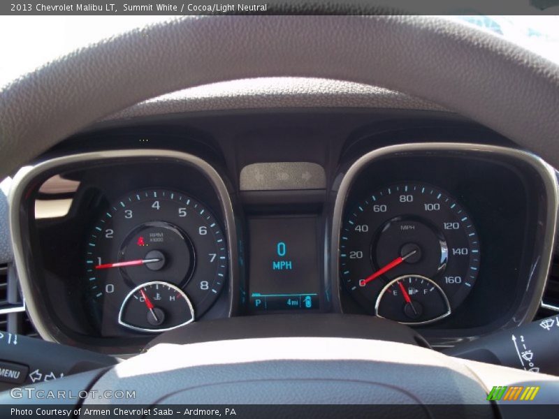 Summit White / Cocoa/Light Neutral 2013 Chevrolet Malibu LT