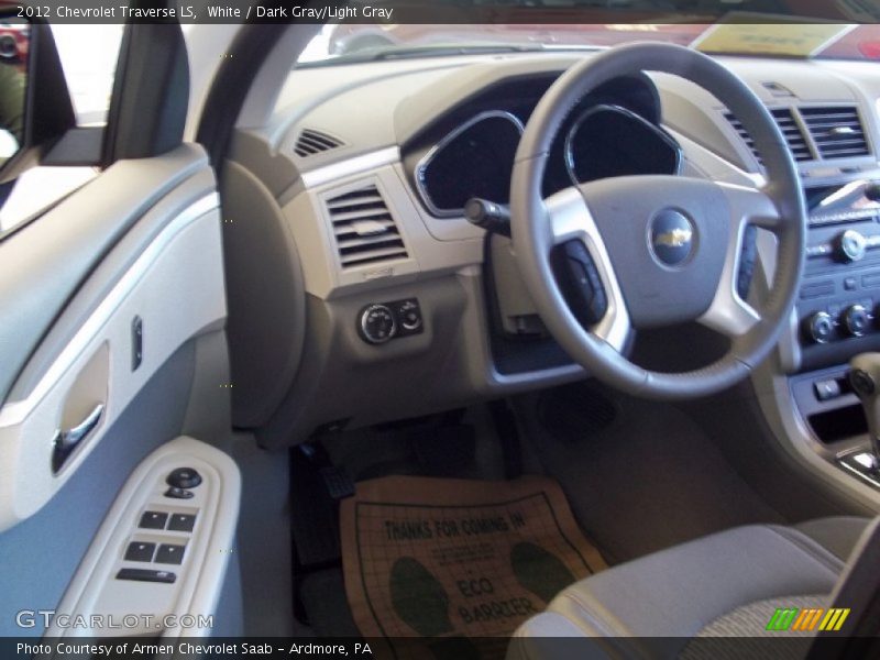 White / Dark Gray/Light Gray 2012 Chevrolet Traverse LS