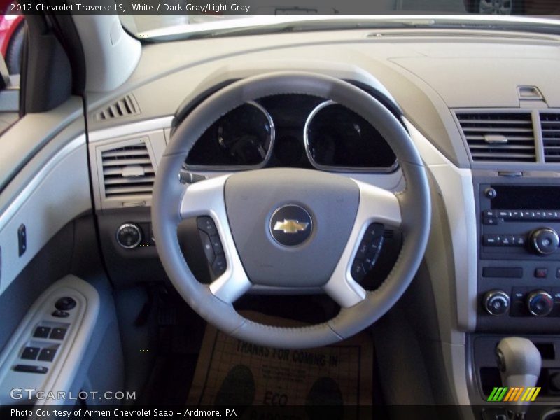 White / Dark Gray/Light Gray 2012 Chevrolet Traverse LS
