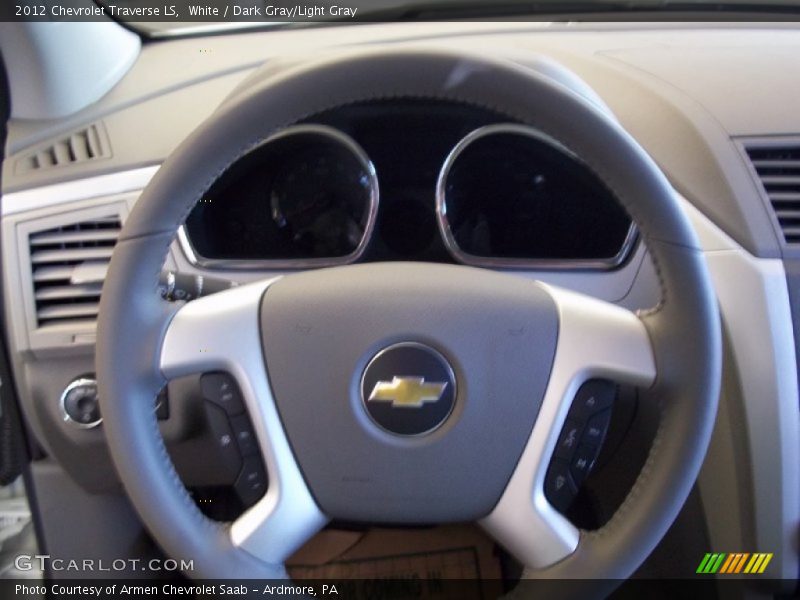 White / Dark Gray/Light Gray 2012 Chevrolet Traverse LS