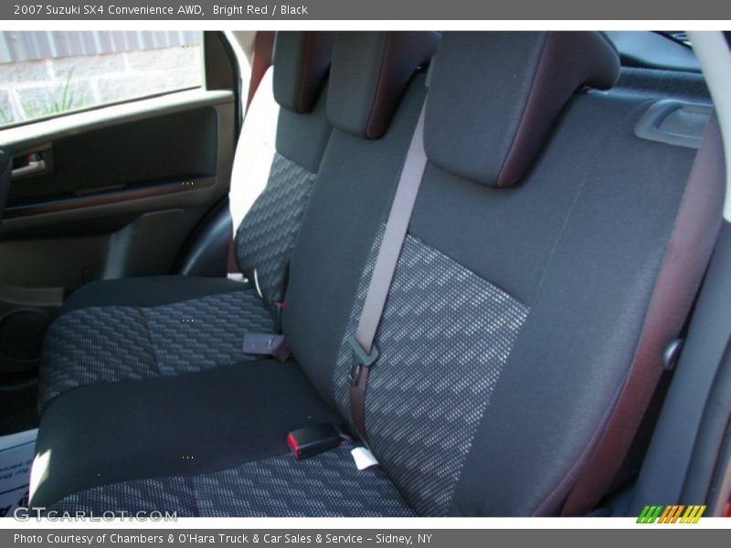 Bright Red / Black 2007 Suzuki SX4 Convenience AWD