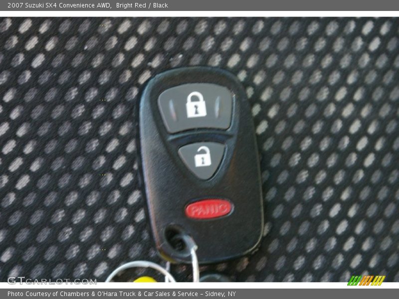 Bright Red / Black 2007 Suzuki SX4 Convenience AWD