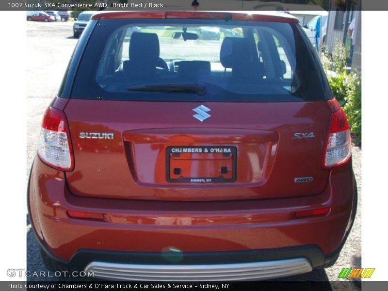 Bright Red / Black 2007 Suzuki SX4 Convenience AWD