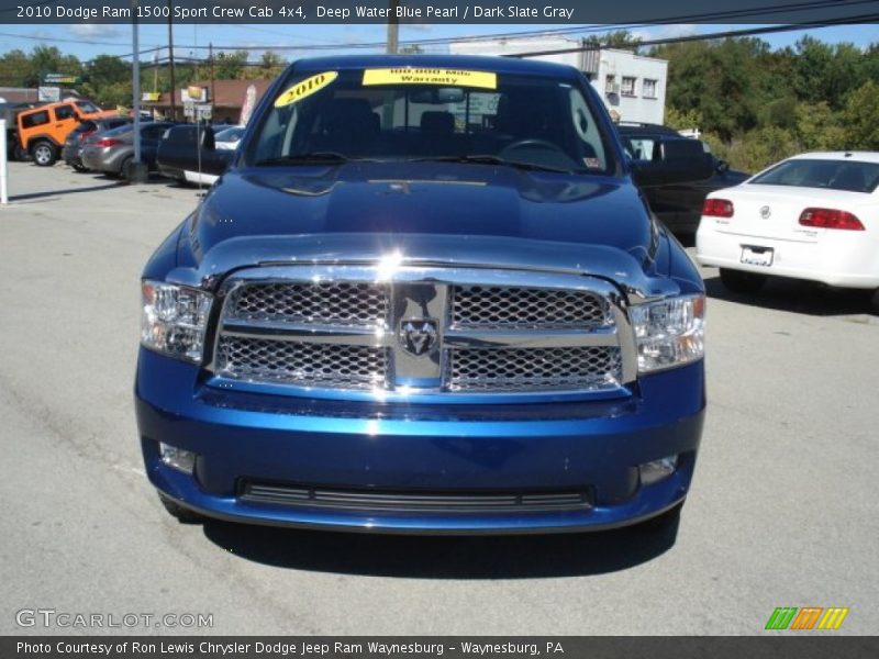 Deep Water Blue Pearl / Dark Slate Gray 2010 Dodge Ram 1500 Sport Crew Cab 4x4