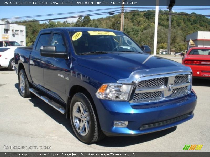 Deep Water Blue Pearl / Dark Slate Gray 2010 Dodge Ram 1500 Sport Crew Cab 4x4